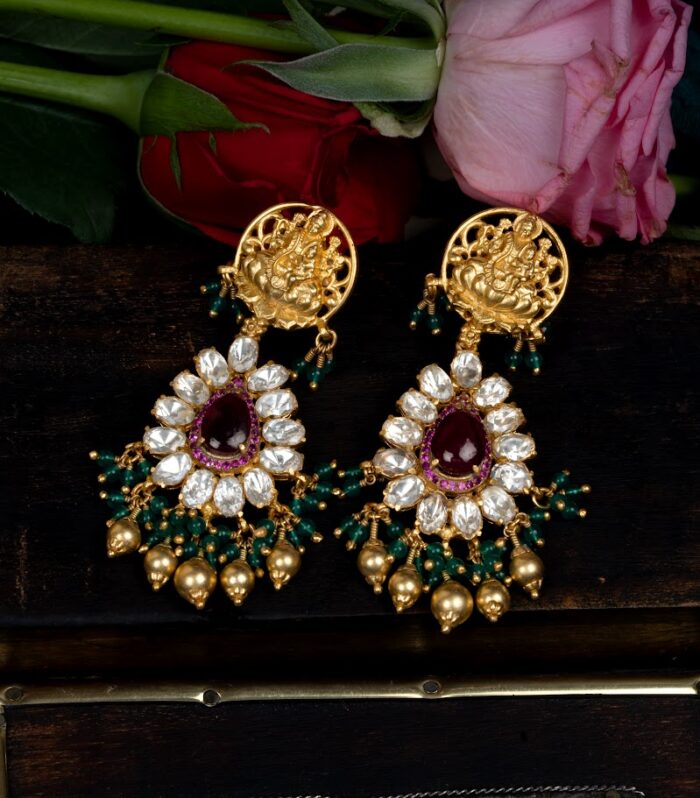 Nakshi Mossionite Earing